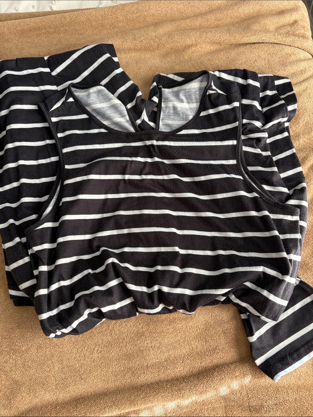 Black & White Striped Women’s Tank Top